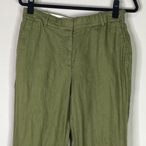 J. Crew Rhodes Cuff Hem Linen Ankle Pants Women's Size 6 - Picture 5 of 9